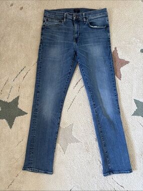 J. Crew Straight Jeans in Medium Blue Wash